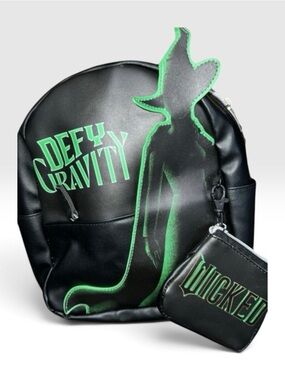 Defy Gravity Universal Studio Elphaba Mini Backpack with Wicked Coin Pouch